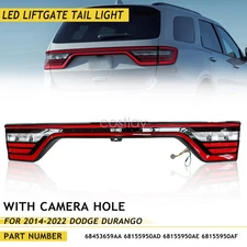 68453659AA Tail Light Fits 2014-2022 Dodge Durango Liftgate Lamp w/ Camera Hole