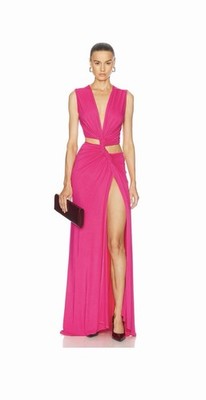 SID NEIGUM Triple Loop Knit Dress in Light Pink Large $560 MSRP