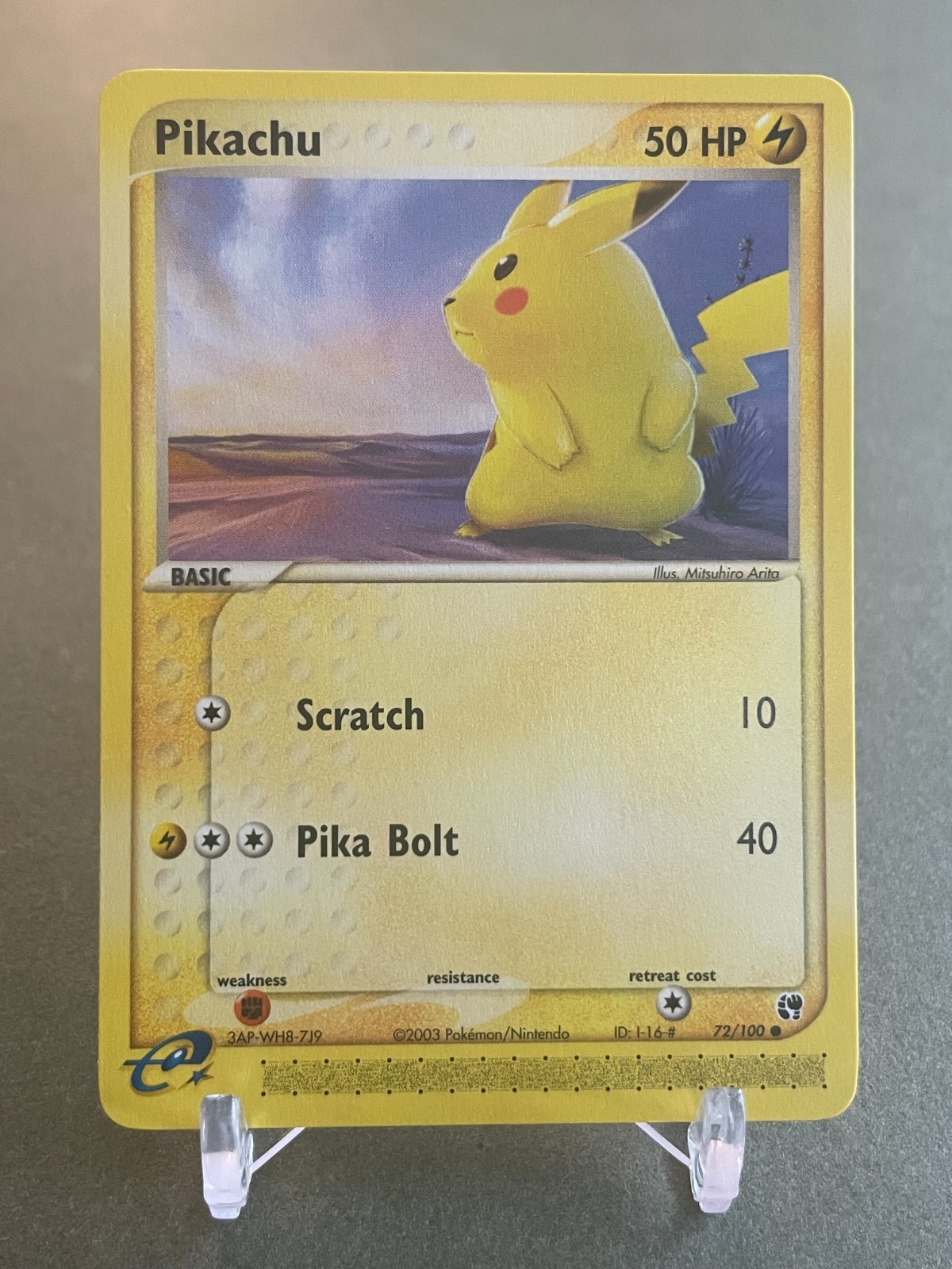 Pokemon Pikachu 72/100 ex Sandstorm NM