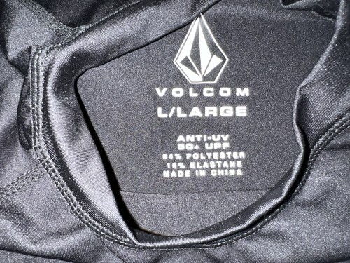 Volcom Rashguard Mens large Black SPF 50+ NEW - Picture 5 of 6