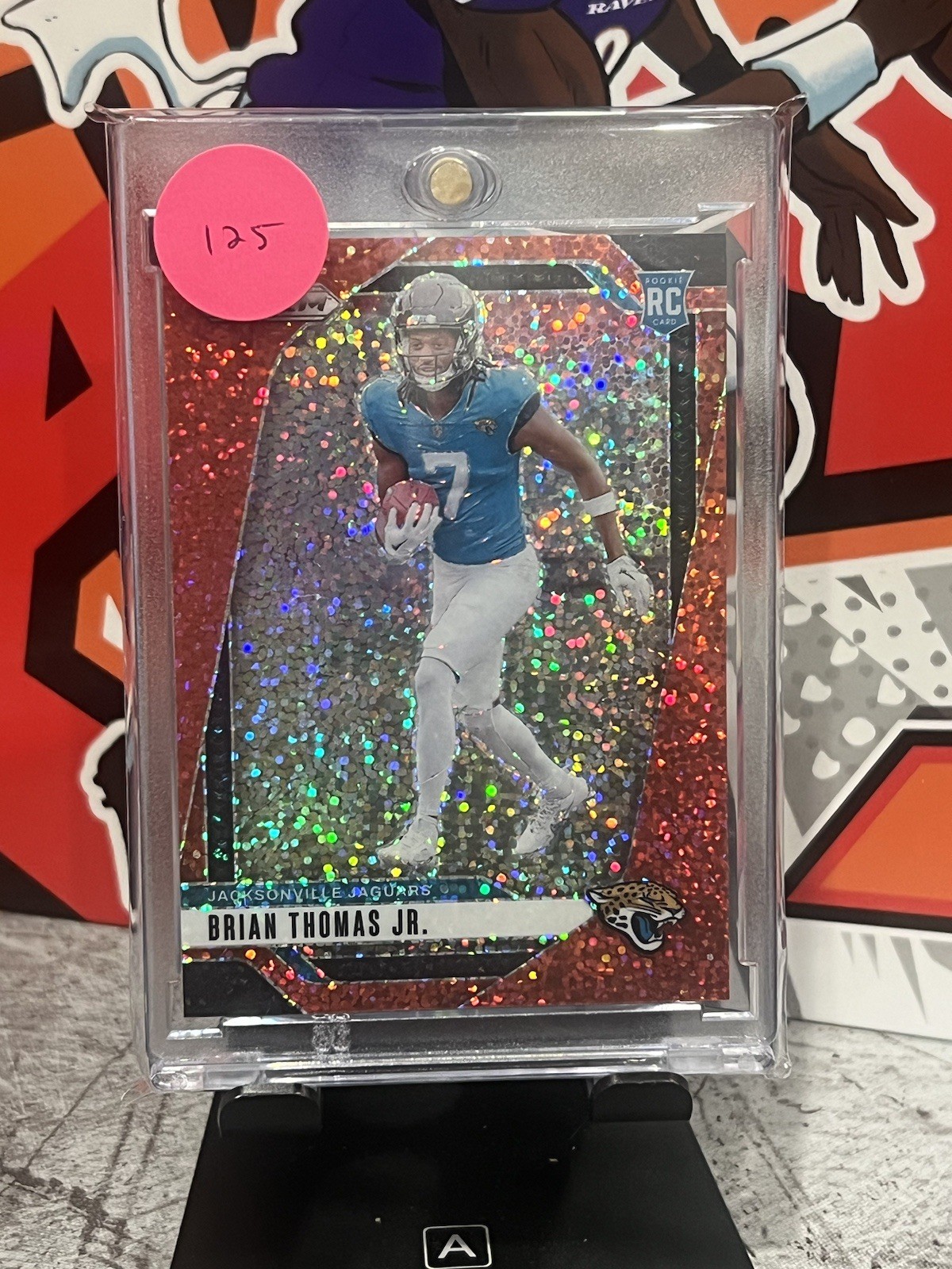 Brian Thomas Jr 2024 Panini Prizm #314 Red Sparkle Rookie RC