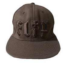 Vintage Y2K Flip Skateboards Cyber Goth Brown Fitted Hat Size Small/Medium