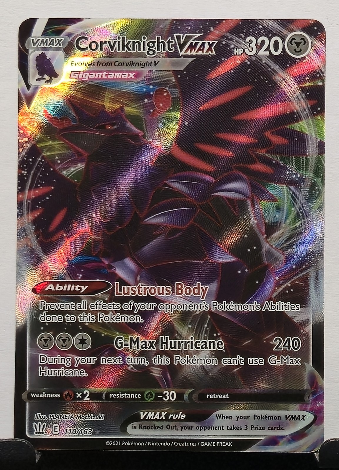 Corviknight VMAX 110/163 Swsh05: Battle Styles Holo