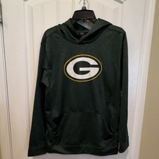 NFL Team Apparel Green Bay Packers Boys XL 18 Pullover Hoodie 100 Polyester