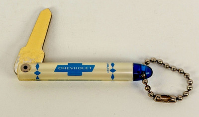 Vtg Wilson Chevrolet Sales Builder key holder auto accessory New York? Pat 1930s