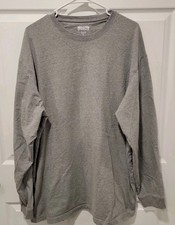 Duluth Trading Co Men's Longtail T-Shirt XL Relaxed Fit Long Sleeve Gray