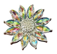 Snap Jewelry Flower Rainbow Rhinestone 18-20mm Fit Ginger Charms Accessories