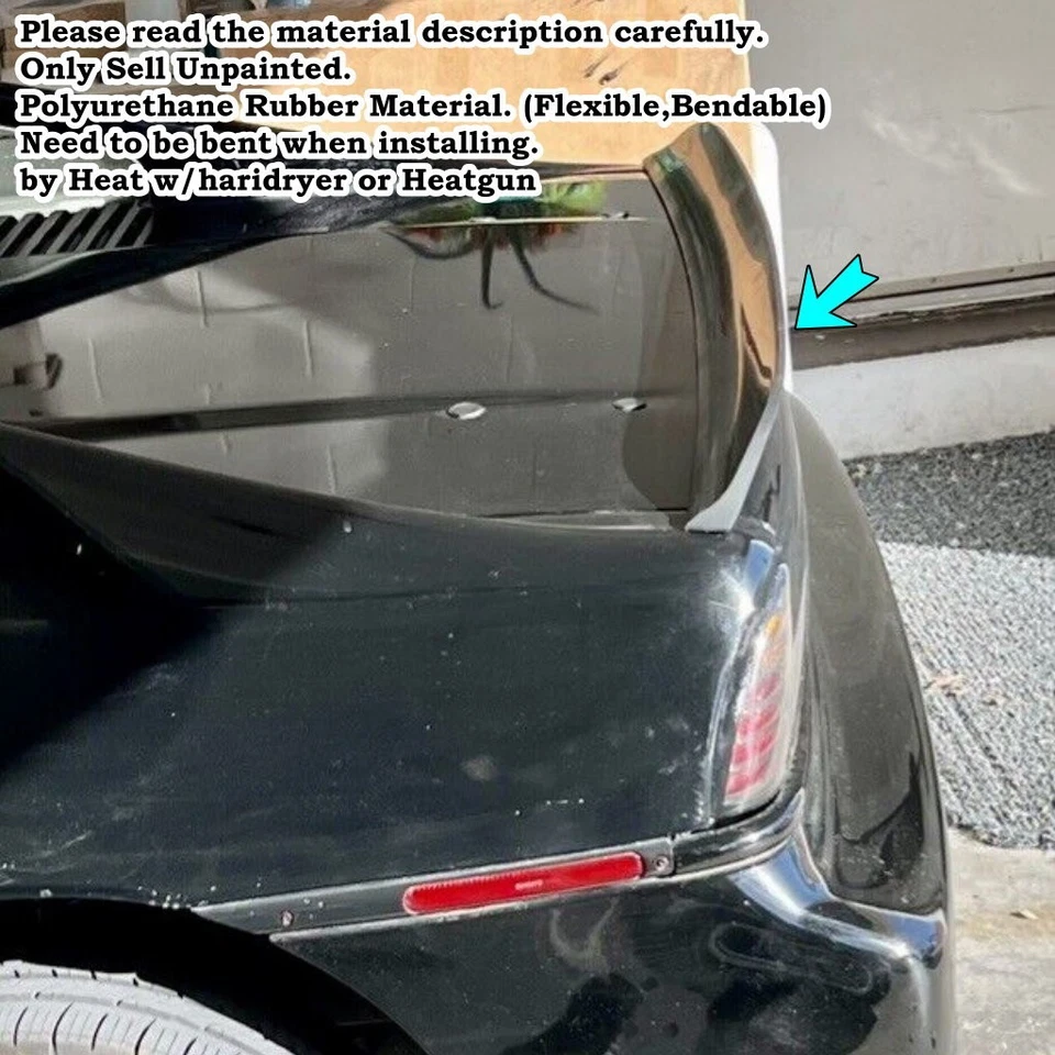 450F Type Rear Duckbill Trunk Spoiler Wing Fits 1983~1988 Pontiac Fiero GT Coupe - Image 3 of 4