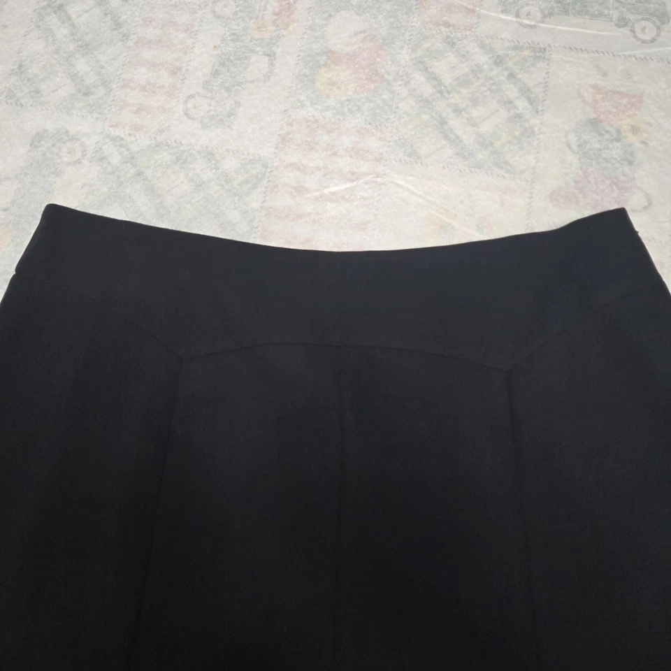 NUEVO CON ETIQUETAS JONES WEAR Mujer Falda Acampanada Poliéster Panelada Azul Marino Sólido. talla 14. 32 Foto 3 de 4