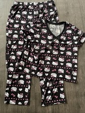 Hello Kitty by Sanrio Pink Short Sleeve  Pants 2 piece Pajama Set Women  s L