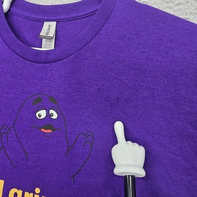 McDonald's 2023 HBD Grimace Crew Unisex Shirt Purple LARGE Grimace
