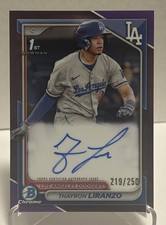 2024 Bowman Chrome Baseball Thayron Liranzo 1st Bowman Purple Chrome Auto /250