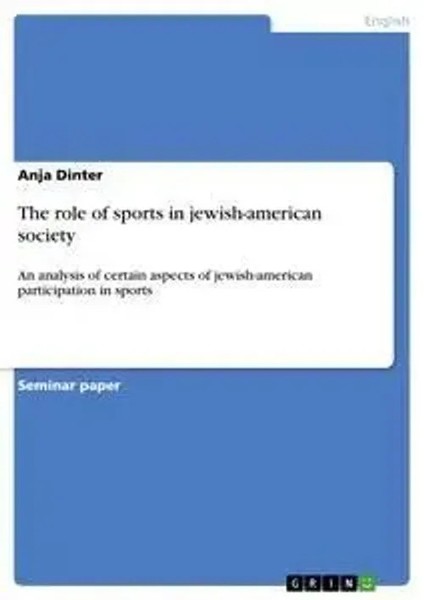 Anja Dinter | The Role Of Sports In Jewish-American Society | Taschenbuch (2012)-image