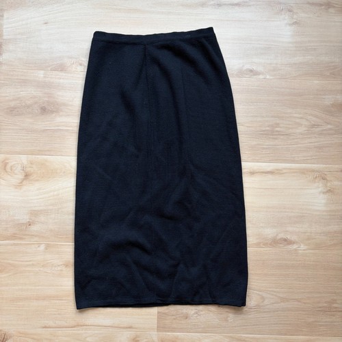 Missoni Sport, Vintage Missoni Sport 100% Wool Pull On Skirt Black Size 44 Made in Italy