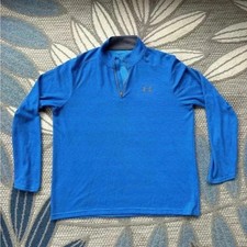 Under Armour Men's Loose Fit Coldgear Quarter Zip Long Sleeve Pullover Sz Large