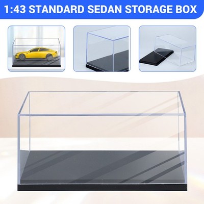 2-10PCS Acrylic Model Car Display Case 1:43 Scale Clear diecast Display Boxes
