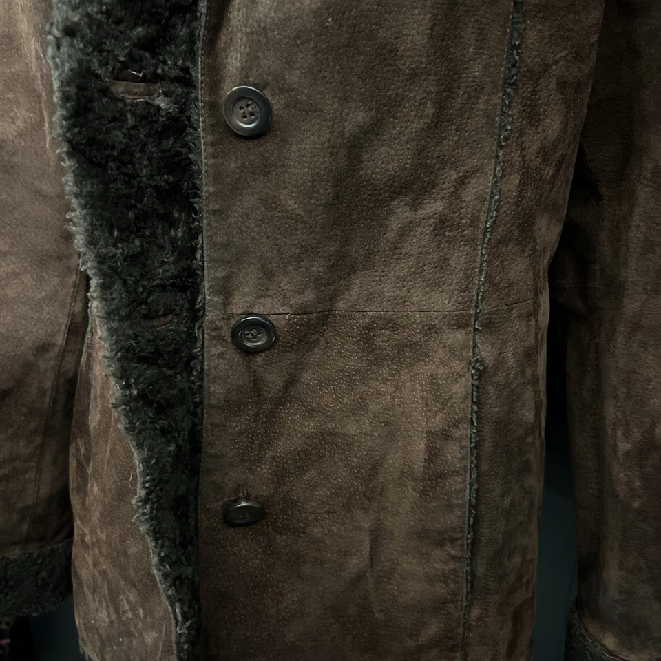 Abrigo De Colección St. John’s Bay Marrón Chocolate Gamuza Imitación Piel Western Boho Acogedor L Foto 4 de 4