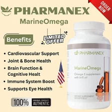 Nu Skin Pharmanex Marine Omega MarineOmega, 120 Softgels, New & Sealed