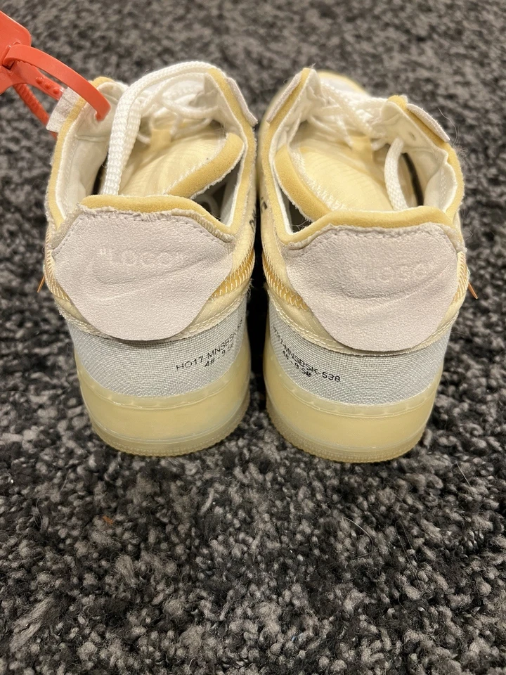 Off White x Nike Air Force 1 Low “The Ten” OG Virgil White (Size 9) 100% Auth - Image 3 of 4