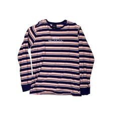 HUF Worldwide Long Sleeve Shirt Men’s Medium, Pink Blue White Graphic Streetwear