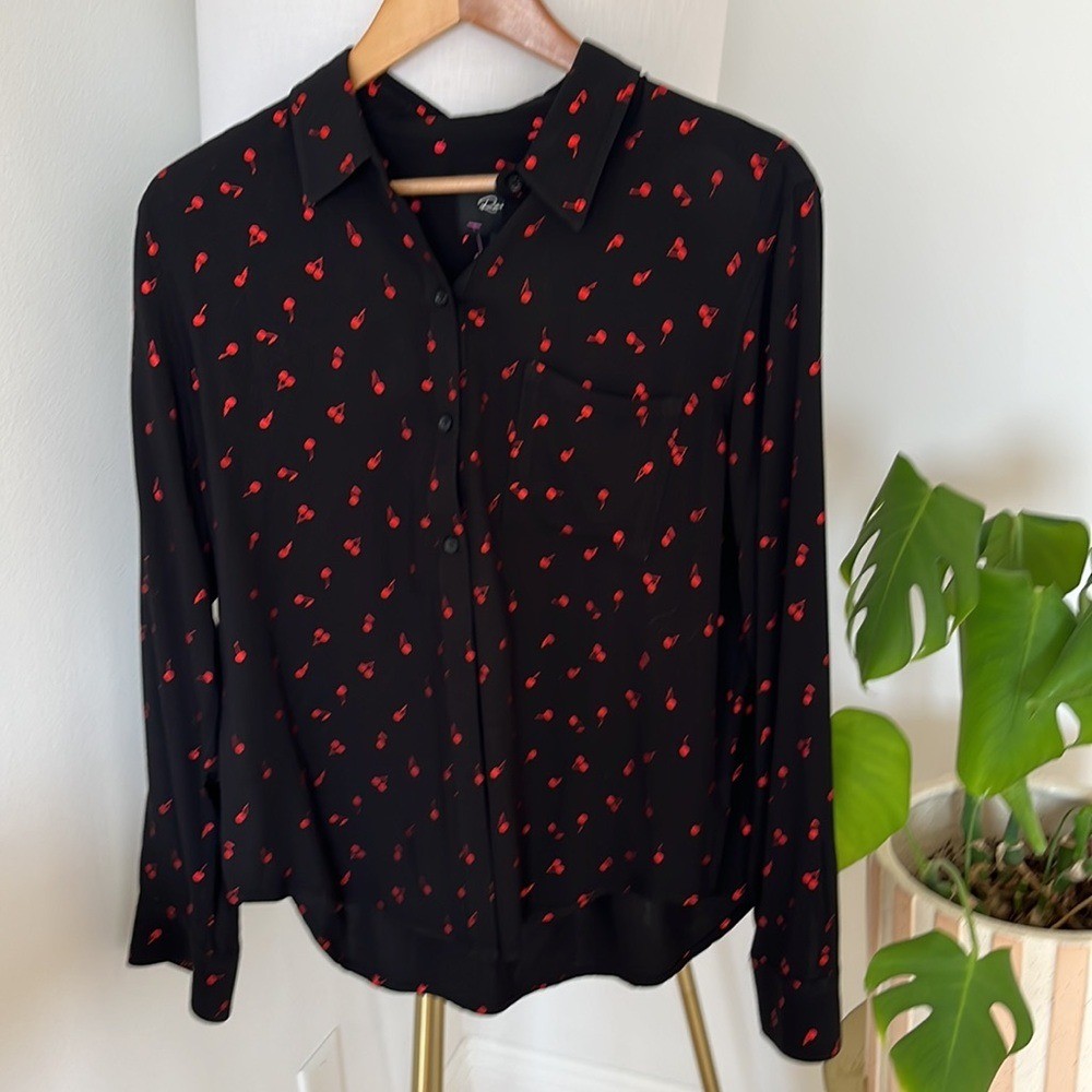 Rails Rocsi Cherry-Patterned Button-Front Shirt - image 4