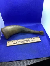 Antique American Primitive 8" Gunpowder Horn