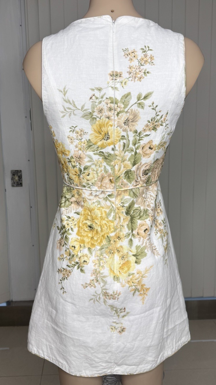 RARE  ZIMMERMANN Amelie Cut Out Mini Dress Size 1 Aus 10 US 6 RRP $1200 image 7