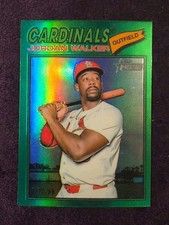 2026 Topps Heritage Chrome Jordan Walker #d/99 GREEN REFRACTOR #399 CARDINALS
