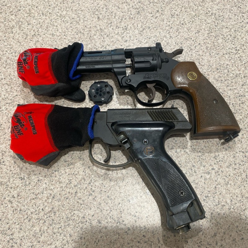 Lot Of 3 Untested BB Guns-Crosman 357, Plainsman 175,Healthways& X-B-G