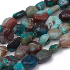 Fashewelry 41Pcs Irregular Natural Chrysocolla Beads Nugget Tumbled Chakra Ge...