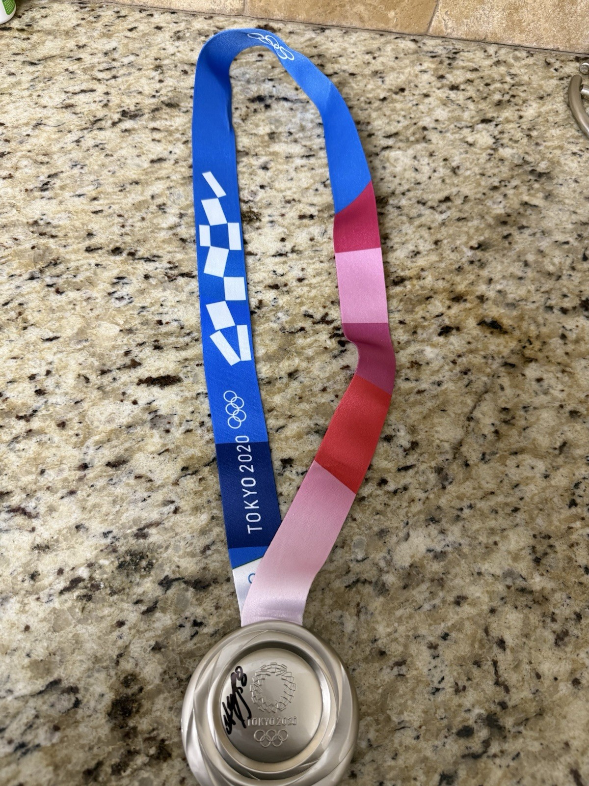 Haylie McCleney Signed  2020 Replica Olympic Silver Medal  W/COA  Alabama !!