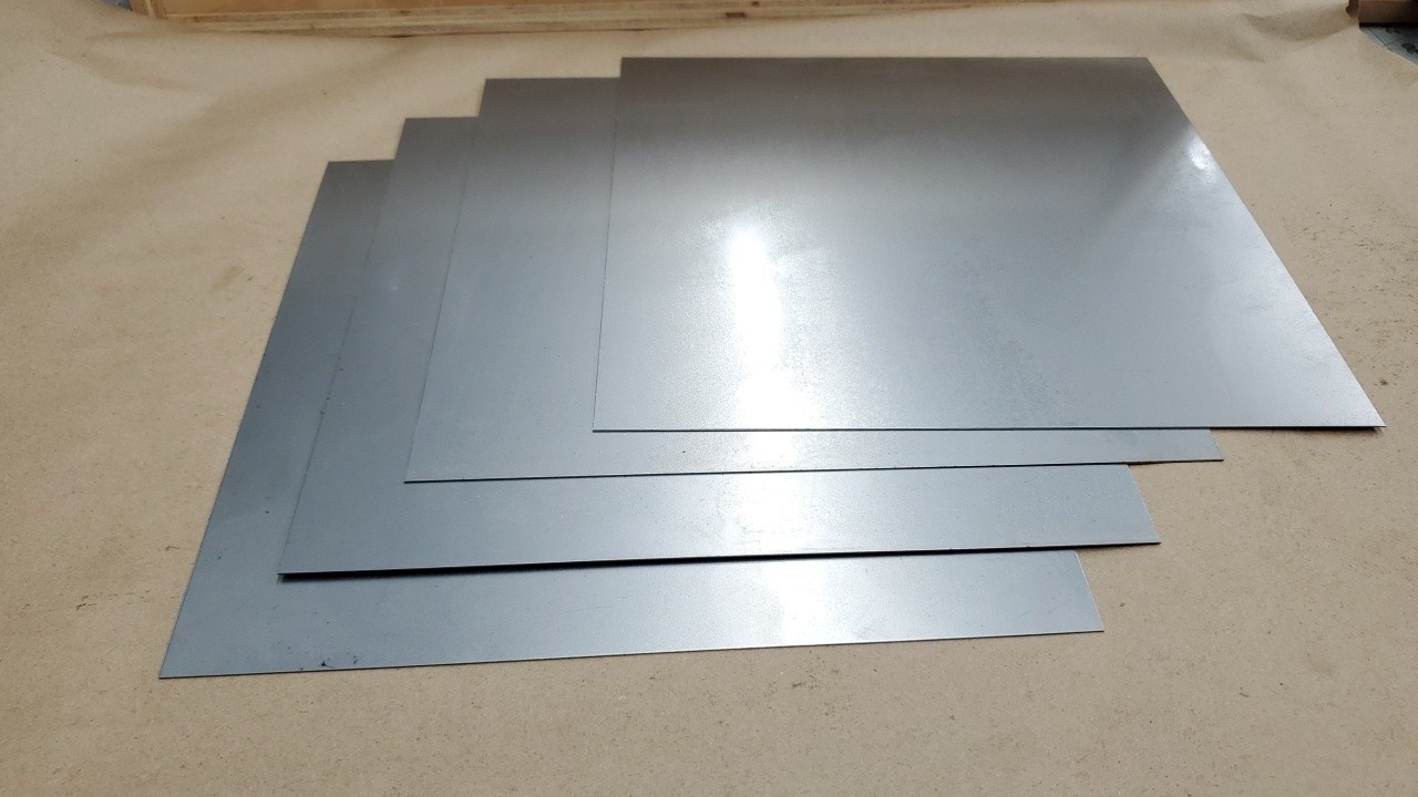 Sheet Metal 20ga Cold Rolled Steel (.035") 12"x12" (+/- 1/8")  Lot of 4