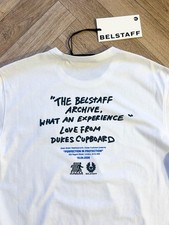 Image of Belstaff / Dukes Cupboard Cotton Jersey T-Shirt White Large Limited Edition