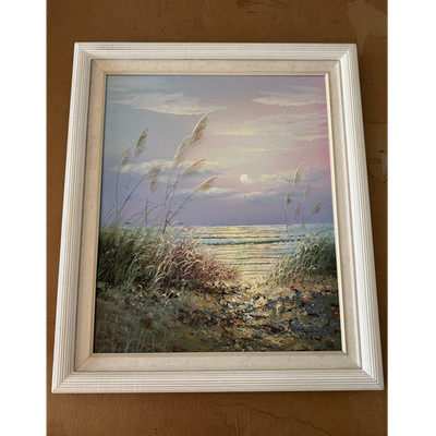 Matted & Framed Seascape Beach Print, Nature Theme, Portrait Orientation