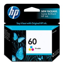 HP 60 Tri-Color Ink Cartridge CC643WN for HP Original 165 Pages
