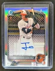 2025 Bowman Chrome Jordan Sanchez Auto Refractor 1st Prospect #453/499 Orioles