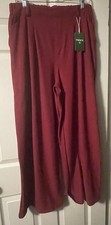 Halara Flex High Waisted Pocket Wide Leg Waffle Work Pants Elastic Anemone NWT