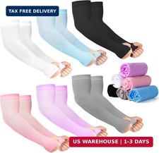 12 Pairs UV Cooling Arm Sleeves UPF 50 Sun Protection with Thumb Hole
