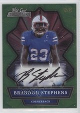 2021 Wild Card Alumination Green /75 Brandon Stephens Rookie Auto RC 00jz. rookie card picture