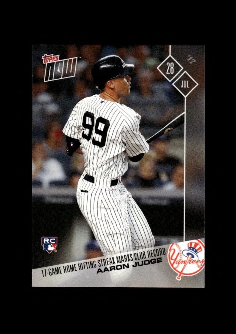 2017 Topps NOW: #407 Aaron Judge 17 Game Hit Streak RC NM-MT OR BETTER