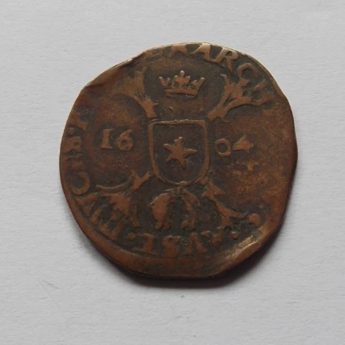 MONNAIE A IDENTIFIER DATÉE 1604. VENDU DANS L'ETAT - Photo 1/2