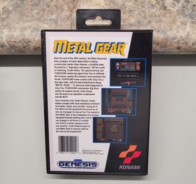 Metal Gear for Sega Genesis with Case & Cover Art