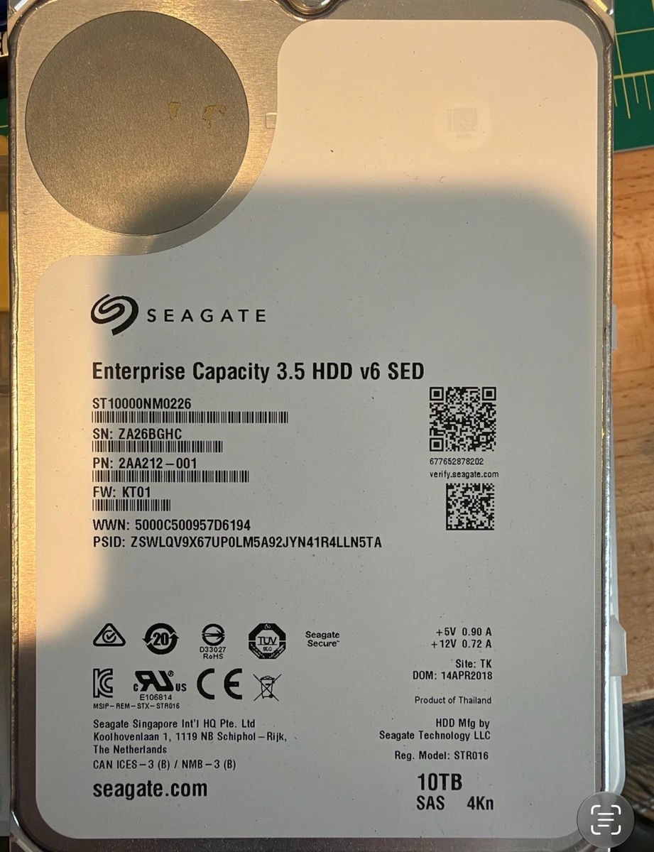 3.5 in Form Factor SAS Internal Hard Disk Drives 10 TB Storage