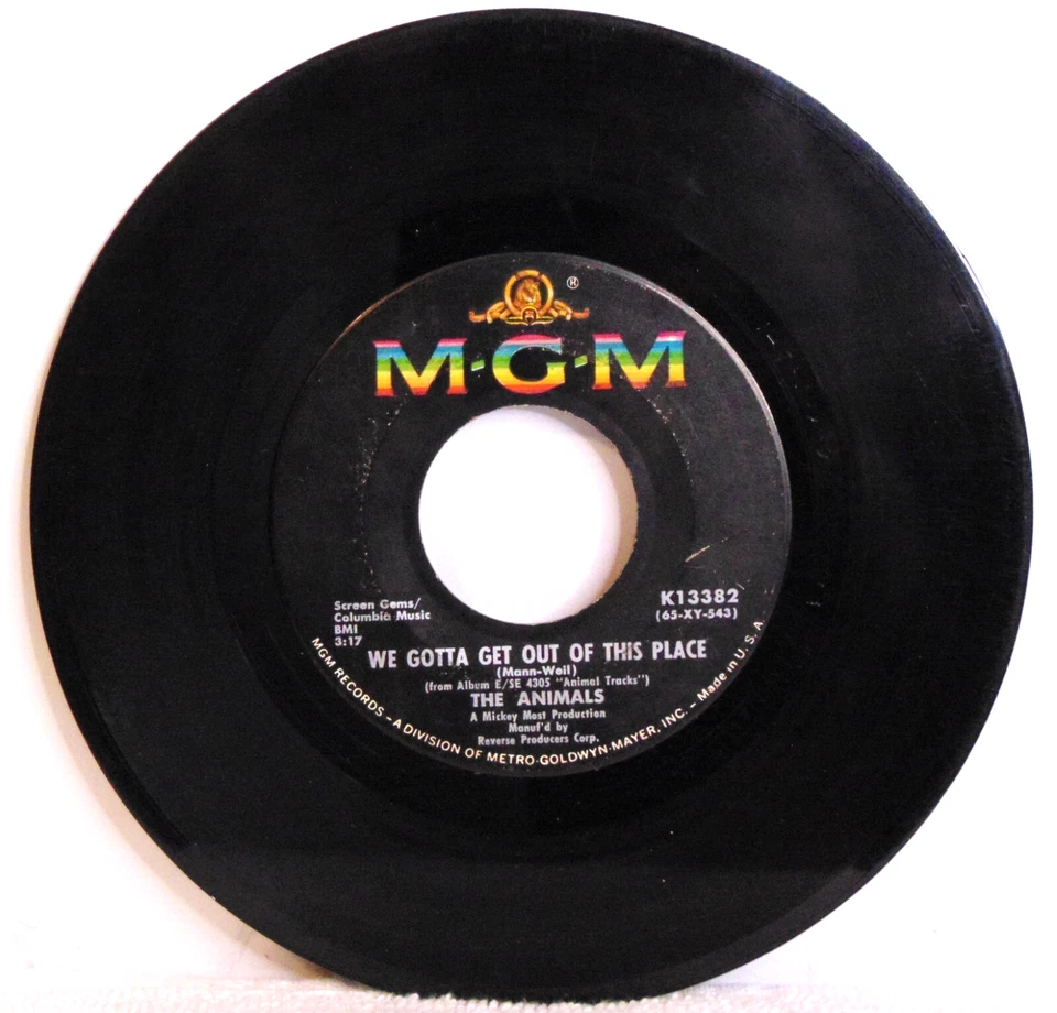 The Animals - We Gotta Get Out Of This Place -1965 MGM K13382 7" Rock 45 Single Foto 3 de 4