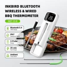 INKBIRD Bluetooth Meat Thermometer Wireless Wired Dual Use Probe  0.3  Accurate