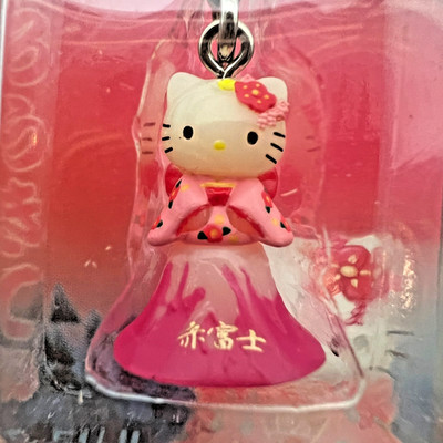 Seltenes Hello Kitty Akafuji rotes Berg Fuji Maskottchen Charm 2003 Japan...