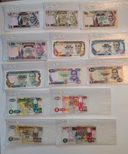 Lot of 13 Zambia Kwacha 1986-2003, 500 and 1000 Kwacha from 2003 are Polymer