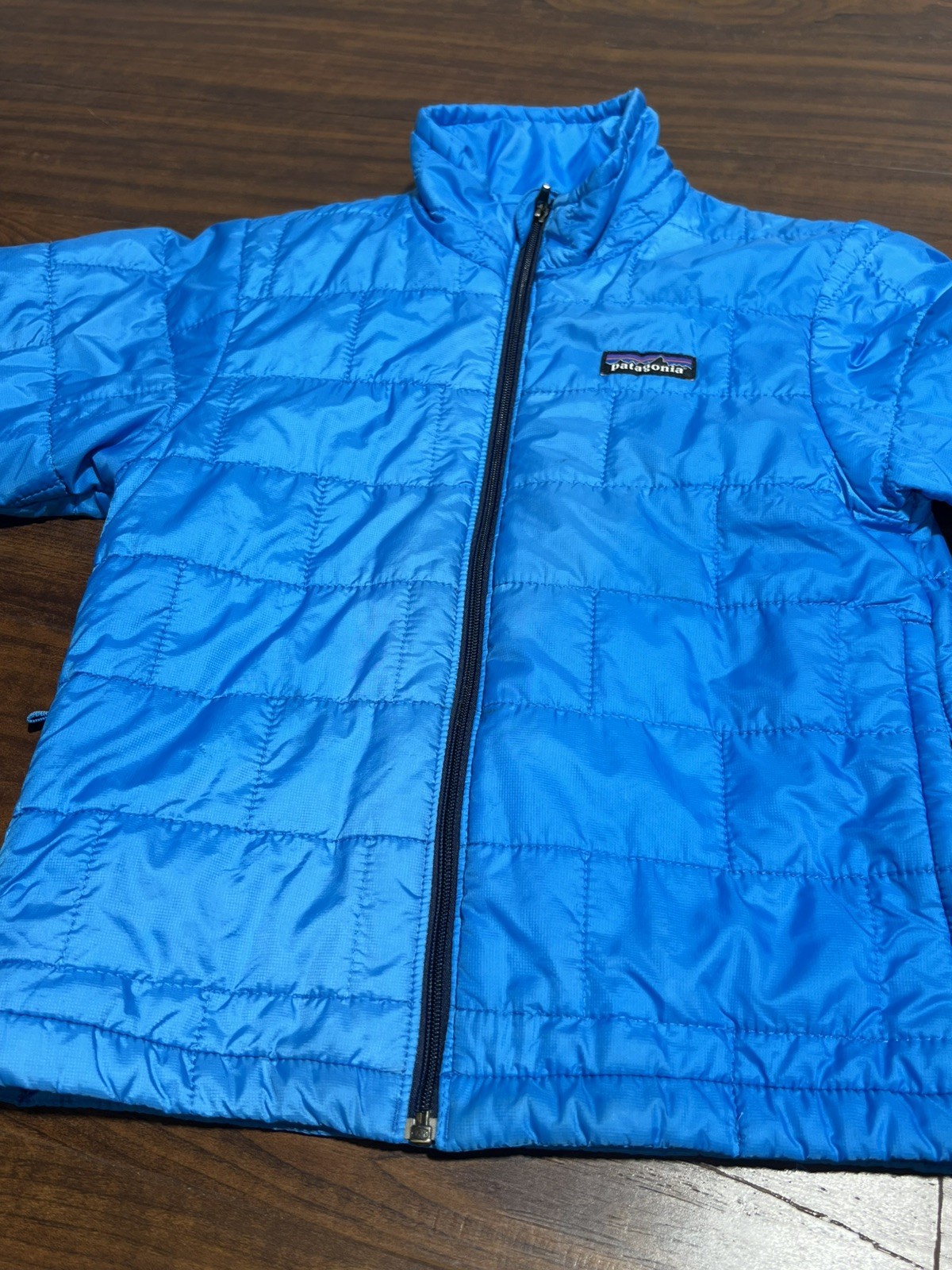 Patagonia Jacket Kids XS 4-5t  Blue Nano Puff Brick Quilt Lightweight Puffer thumbnail 4