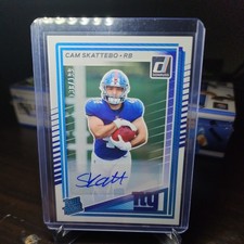 2025 Panini Donruss Football #302 Cam Skattebo Rated Rookie Auto /199 RC Giants