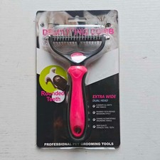 2side Dog Brush for Shedding Dematting Pet Grooming Cat Hair Undercoat Rake Comb